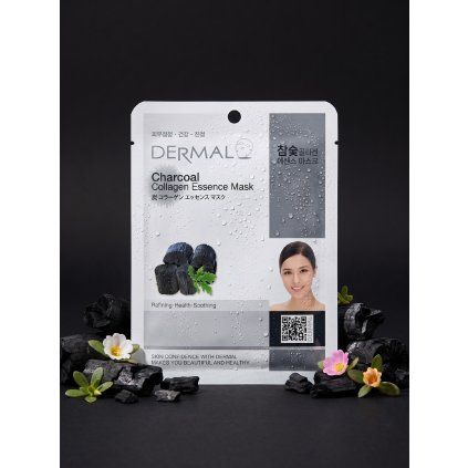 1840 2 charcoal collagen essence mask cistiaca maska s aktivnym uhlim