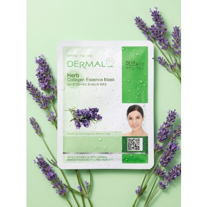1861 2 herb collagen essence mask upokojujuca platenna maska s levandulou