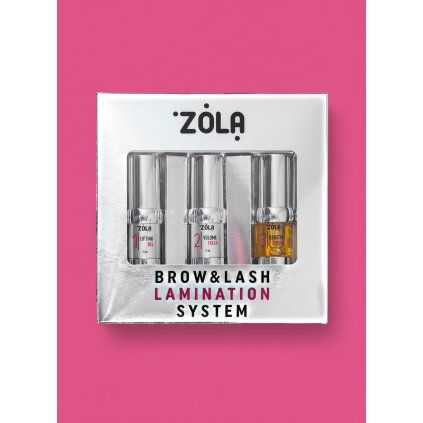 2717 zola brow lash lamination system strieborna sada na laminaciu obocia a rias