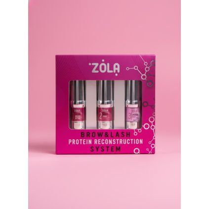 2720 3 zola lash brow protein reconstruction system ruzova sada na laminaciu obocia a rias