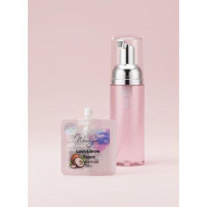 Wowbyme čistiaca sada - koncentrát 10ml + fľaštička 60ml (Farebná kombinácia flaštičky Matná ružová + Strieborná)