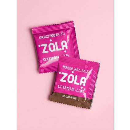 ZOLA farba na obočie s kolagénom + oxidant 3% - vrecká 2 x 5 ml (Farba 06 Blue Black)