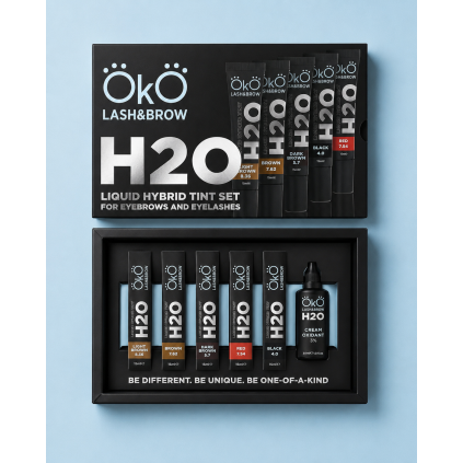 3929 3 oko lash brow liquid hybrid tint h2o set 6 farieb