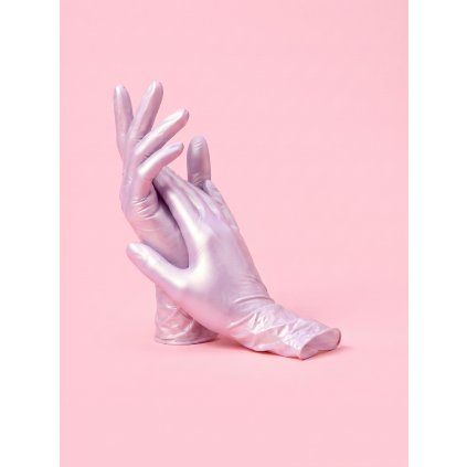 Nitrilové rukavice NITRIL SPARKLE 100 ks, nepudrované, perleťovo fialové (Veľkosť S)