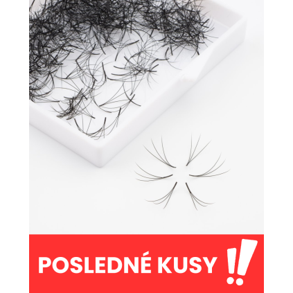 Wowbyme hotové vejáriky Premium 3D Loose 500ks - POSLEDNÉ KUSY (Dĺžka mm 16mm, Hrúbka mm 0,10mm, Zakrivenie typ D)