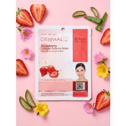 4624 2 strawberry collagen essence mask hydratacna maska s jahodovym extraktom a kolagenom