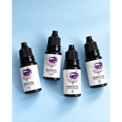 BrowControl Hybrid Eyebrow Tint - sada farieb na obočie a pokožku 4x8 ml