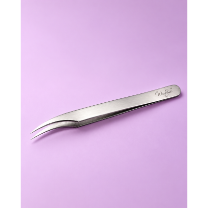 Wowbyme SilverMatt B0 Nano Long 14 cm - predĺžená pinzeta na izoláciu mihalníc