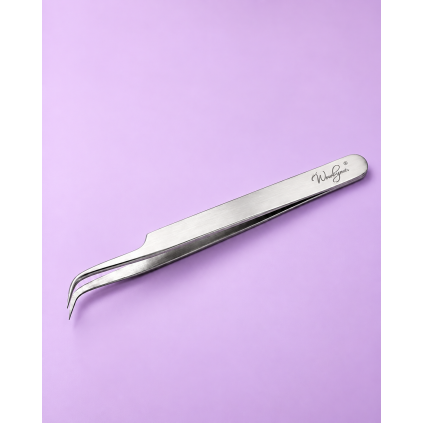 Wowbyme SilverMatt C45 Nano Long 14 cm – predĺžená pinzeta na aplikáciu mihalníc