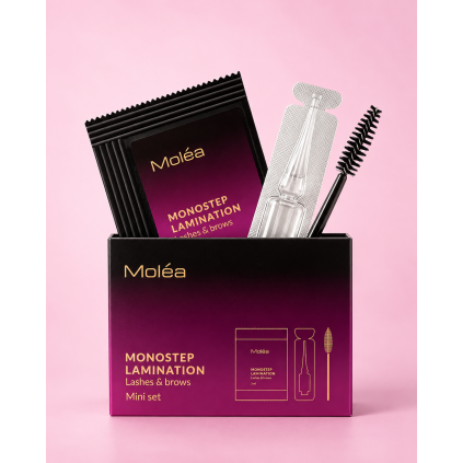 Molea MonoStep Lamination Mini Set – sada na jednokrokový lash lifting a lamináciu obočia
