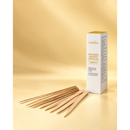 ItalWax EYEBROWS – drevené špachtle na epiláciu obočia 50 ks