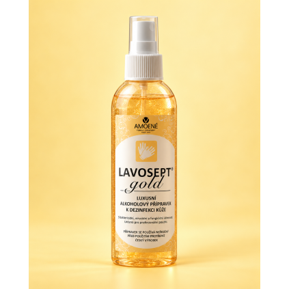 Amoené Lavosept Gold – univerzálna dezinfekcia v spreji s trblietkami 200 ml