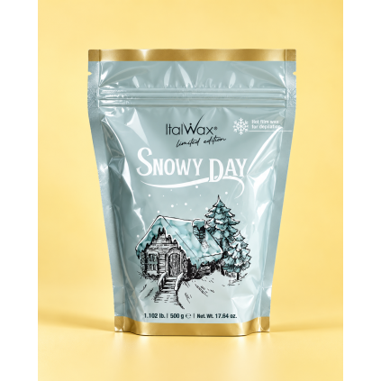 ItalWax Film Wax Snowy Day – trblietavý depilačný vosk 500 g | Limited Edition