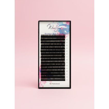 Black mihalnice mini mix (Hrúbka mm 0,20mm, Zakrivenie typ D)