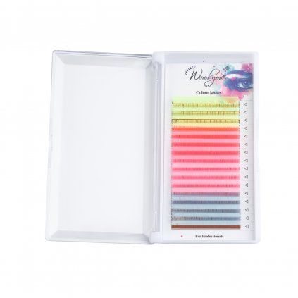 Wowbyme mihalnice 4 Colour Neon 12 mm (Dĺžka mm 12mm, Hrúbka mm 0,07mm, Zakrivenie typ D)