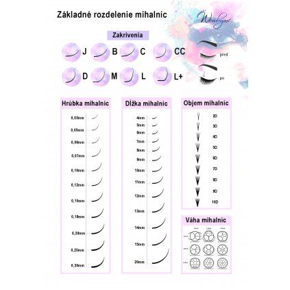 Základné rozdelenie mihalníc (Jazyk Slovenský, Počet 1ks, Rozmer A4)