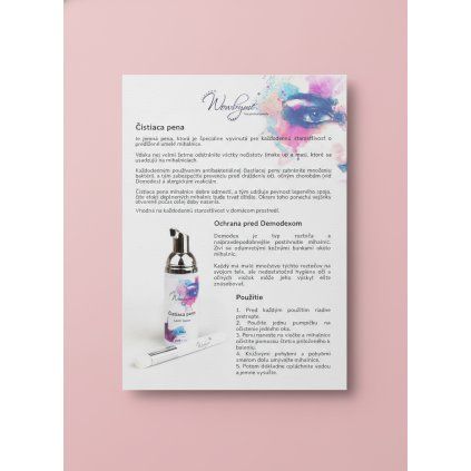 Wowbyme čistiaca pena - manuál pre klientku (Jazyk Slovenský, Počet 5ks, Rozmer A6)