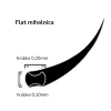 Wowbyme mihalnice Cashmere Flat Chocolate Mix 7-14 mm (Hrúbka mm 0,15mm, Zakrivenie typ L)
