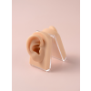 Wowbyme 3D silikónový model uší so stojanom na tréning piercingu (Farba Čierna)