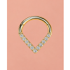 ADORA VÉRA Gold – zlatý titánový clicker piercing so zirkónmi