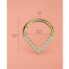 ADORA VÉRA Gold – zlatý titánový clicker piercing so zirkónmi