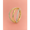 ADORA TRINITY Gold – titánový piercing clicker s trojitým dizajnom a zirkónmi