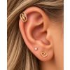 ADORA TRINITY Gold – titánový piercing clicker s trojitým dizajnom a zirkónmi