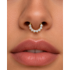 ADORA AURELIA Gold – titánový piercing clicker s 8 zirkónmi