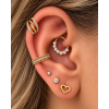 ADORA AURELIA Gold – titánový piercing clicker s 8 zirkónmi