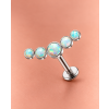 ADORA IRIS Silver – titánový labret s piatimi opálmi